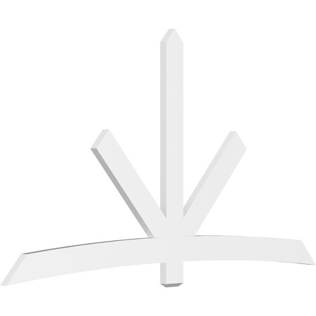 Ekena Millwork Alberta Architectural Grade PVC Gable Bracket, 108"W x 58 1/2"H x 2"D x 6"F, 13/12 Pitch GBP108X59X0206ALB00